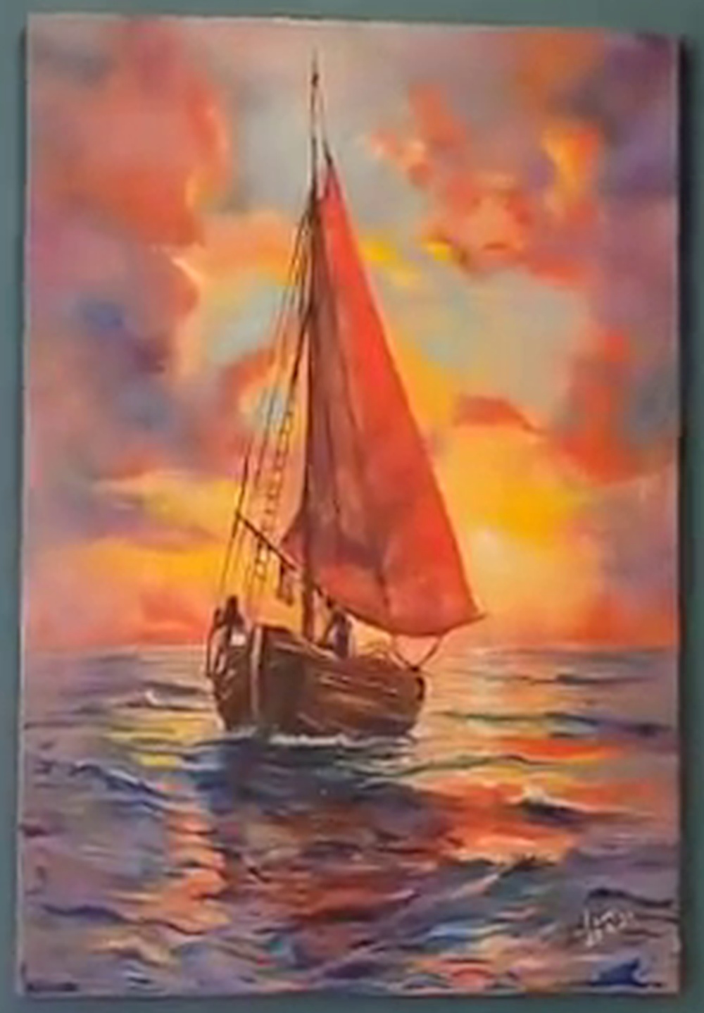 ArteDiAlina.com painting: una barca a vela
